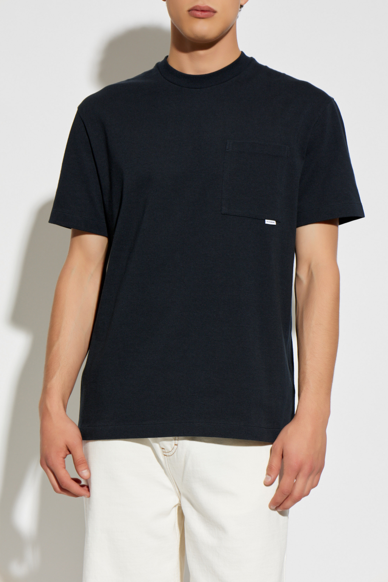 Navy blue T-shirt with pocket JIL SANDER - Vitkac DO